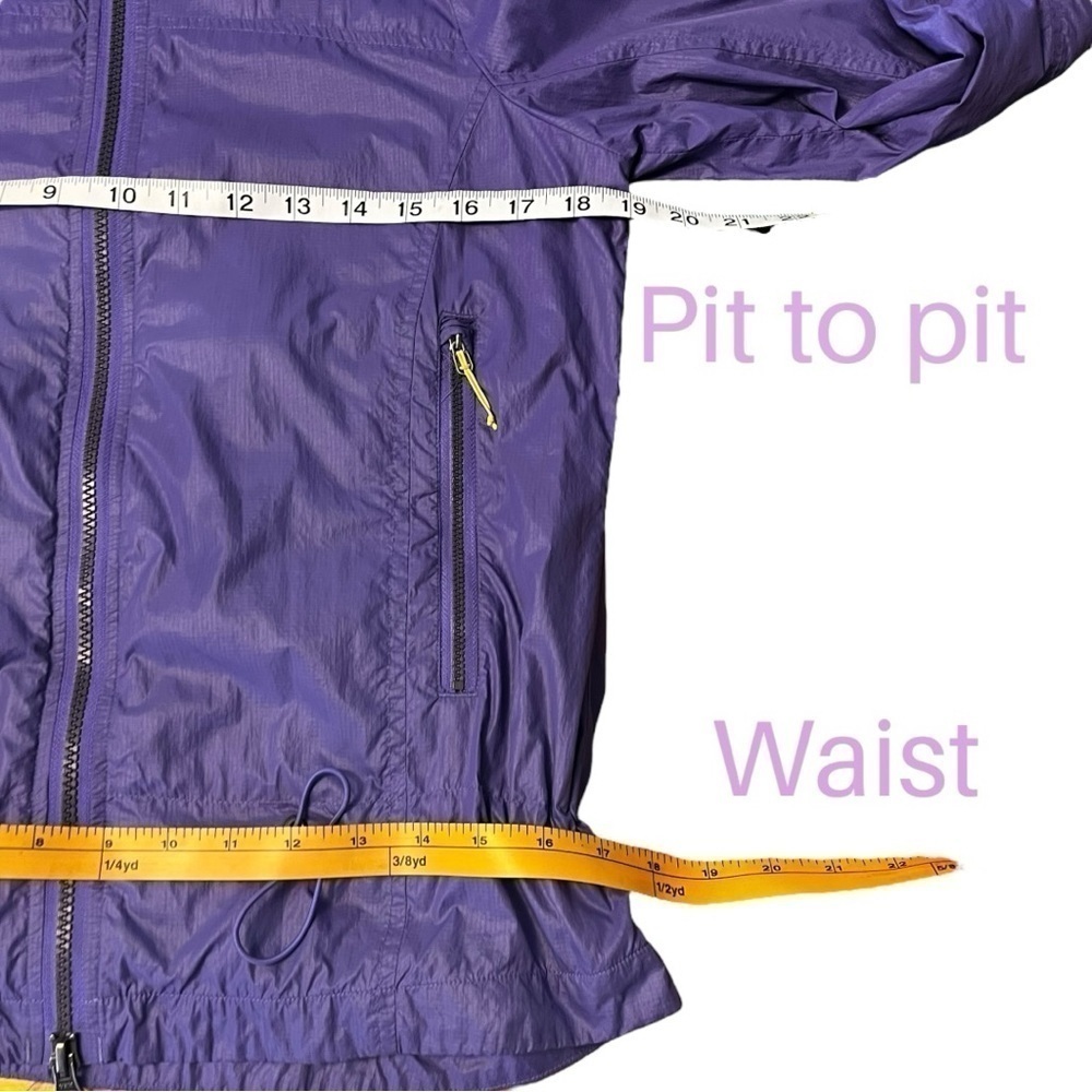 Lole Lightweight Mesh Lined Nylon Windbreaker Jacket with Hood in Violet Small - Picture 6 of 16